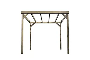 Box pergola, wooden diy kit , 3.6m x 4.2m (Rustic brown finish)