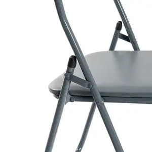 Harbour Housewares - Padded Folding Chair - Grey