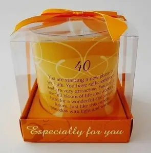 40 Candle Gift Set In Box Candles Wax Message Poetic Writing Home Decoration