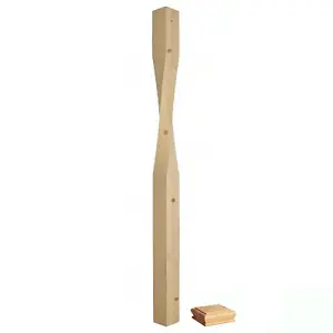 Solid Pine Newel Post Contemporary 90mm and 41mm Spindle Kit UK Manufactured Traditional Products Ltd