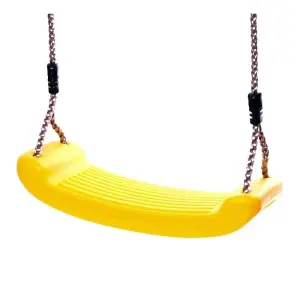 Rebo Children's Swing Seat with Adjustable Ropes - Yellow