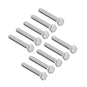 5 x Hex Head Set Screw Bolts M8 x 40mm, Fully Threaded,