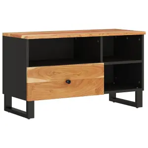 Berkfield TV Cabinet 80x33x46 cm Solid Wood Acacia and Engineered Wood