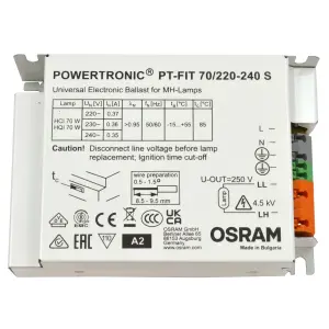 OSRAM POWERTRONC PT-FIT S, 70W, ECG for HID Lamps, 220-240V