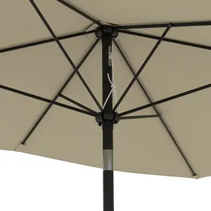 Outsunny 2 x 3(m) Garden Parasol Rectangular Market Umbrella w/ Crank White