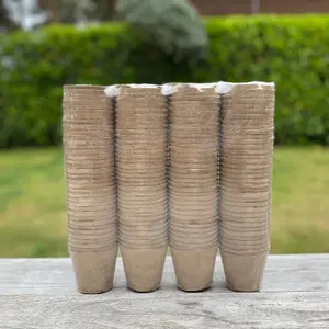 288 x 7cm Eco Round Fibre Biodegradable and Compostable Plant Pots