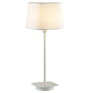 Luminosa Modern Table Lamp White 1 Light , E27