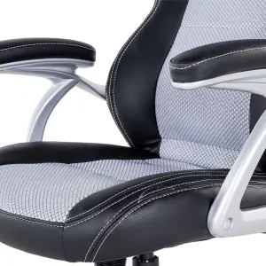 Office Chair Faux Leather Black EXPLORER