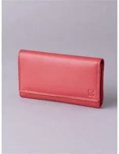 Large Leather Purse In Red