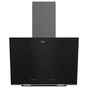 Beko BHCA66341BBH Glass Angled Cooker hood (W)59.5cm - Black