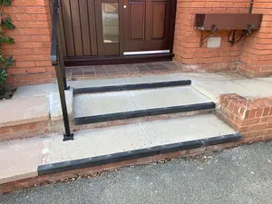 Stair & Step Nosing Cover Anti Slip Treads GRP Heavy Duty for High Traffic Areas - 10x GRP nosing black 3000mm