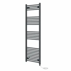 Rinse Bathrooms 800W Electric Heated Warming Towel Rail Bathroom Radiator Anthracite - 1600x500mm