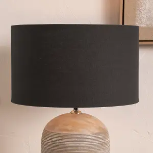 45cm Dark Grey Table Lampshade Drum Floor Lamp Shade