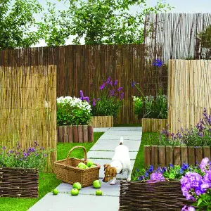 Natural Bamboo Slate Screening Garden Fencing Screen Roll Panel Privacy (1.2mx4m)