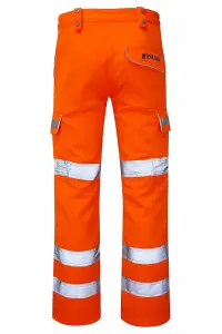 PULSAR High Visibility Rail Spec Ladies Combat Trousers - Orange - Reg Leg Size 14