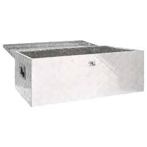 Berkfield Storage Box Silver 100x55x37 cm Aluminium