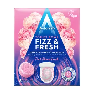 Astonish Fizz & Fresh Concentrated Floral Bathroom Toilet Tablet Cleaner, 160g