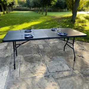 Hartleys 6ft Black Folding Table