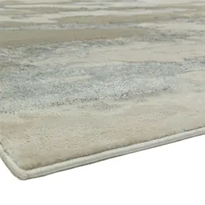 Beige Easy to Clean Abstract Optical/ (3D) Rug For Dining Room Bedroom And Living Room-240cm X 340cm