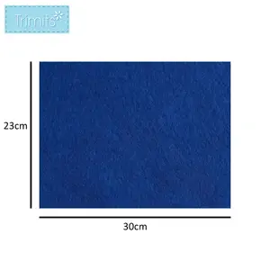 A/FELT 23X30CM PK10 - Felt: Acrylic: 23 x 30cm: Royal Blue: 10 Pieces - Trimits