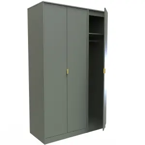 Fuji 3 Door Wardrobe in Reed Green (Ready Assembled)