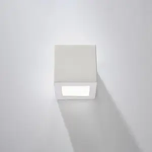 Leo Ceramic & Glass White 1 Light Classic Wall Light