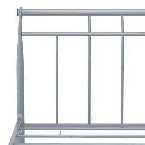 Berkfield Bed Frame Grey Metal 180x200 cm 6FT Super King