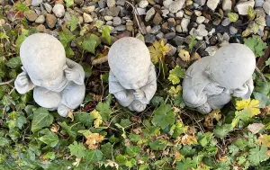 3 Small Monks Set Garden Ornaments