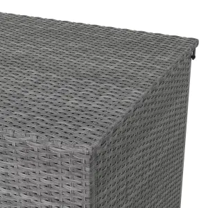 GoodHome Hamilton Steeple grey Plastic Rattan effect Storage box (W) 180cm x (D) 65cm