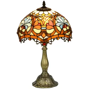 HOMCOM Antique Table Lamp, for Bedroom Bedside, Bulb not Included, Sunflower