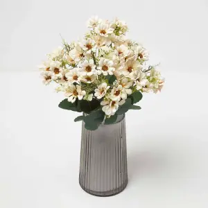 Homescapes Artificial Wild Daisy Cream Bouquet Flower, 46 cm