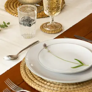 Argon Tableware - Round Woven Palm Leaf Placemats - 30cm - Pack of 6