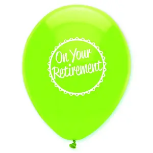 Creative Party On Your Retirement Printed Balloons (Pack of 6) Multicoloured (One Size)