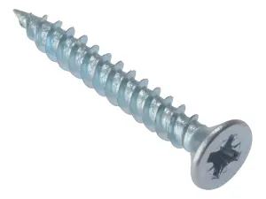 Forgefix 10 x 1.1/2"  Pozi Countersunk Woodscrews Bright Zinc Plated Box of 200