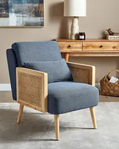 Beliani Traditional Armchair ORUM Fabric Blue