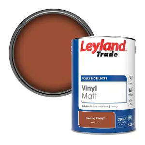 Leyland Trade Vinyl Matt Walls & Ceilings Emulsion Paint Glowing Firelight (PPG1191-7) 5L