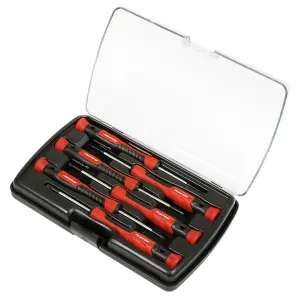 Sealey Precision Screwdriver Set 6 Pieces Slotted Phillips Spinner Top AK97324