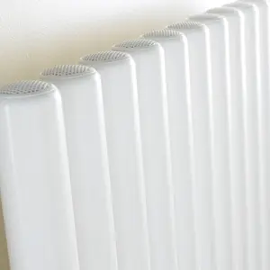 Ximax Vulkan VU180060W White Vertical Designer 6135BTU Radiator, (W)585mm x (H)1800mm