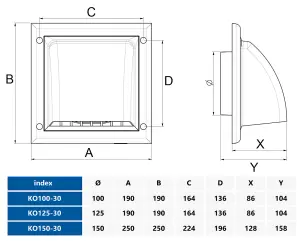 Awenta 100mm Ventilation Grille Grate Covering Return Flap ABS White Outer Cover