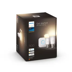 Philips B22 LED Cool white & warm white A60 Non-dimmable Smart lighting starter kit