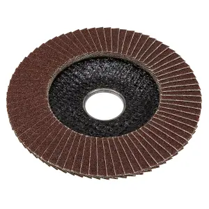 Sealey 80 Grit Flap Discs Aluminium Oxide 115mm 22mm Bore 10 Pieces FD11580E10