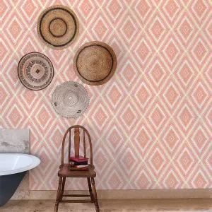 Fine Decor FD26015 Zaya Wallpaper, Pink/Orange