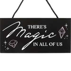 Something Different Theres Magic In All Of Us Hanging Sign Black/White (One Size)