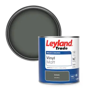 Leyland Trade Vinyl Matt Walls & Ceilings Emulsion Paint Armory (PPG1009-6) 1L