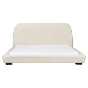 Boucle EU Super King Size Bed Beige ROISEL