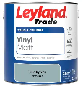 Leyland Trade Vinyl Matt Walls & Ceilings Emulsion Paint Blue by You (PPG1035-3) 2.5L