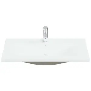 Built-in Basin with Faucet 91x39x18 cm Ceramic White