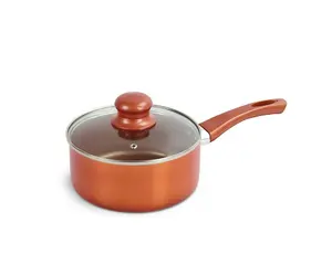 URBN-CHEF 6 PCS  Ceramic Copper Induction Cooking Pots Lid Saucepans Cookware Set