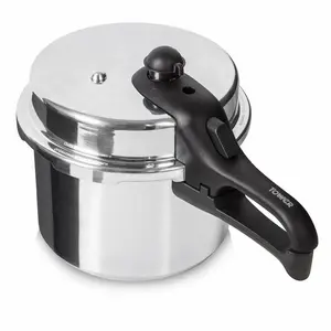 Tower T80213 Aluminium Pressure Cooker with High Dome Lid, 6 Litre, Silver