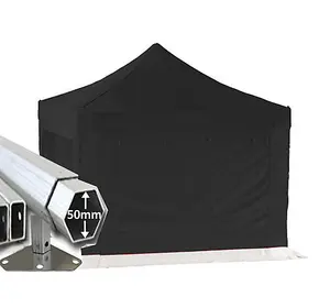 4m x 4m Extreme 50 Instant Shelter Pop Up Gazebos Frame, Canopy & Sides - Black